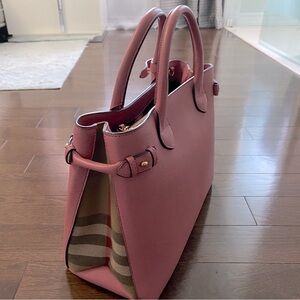 Pink Burberry Banner Handbag